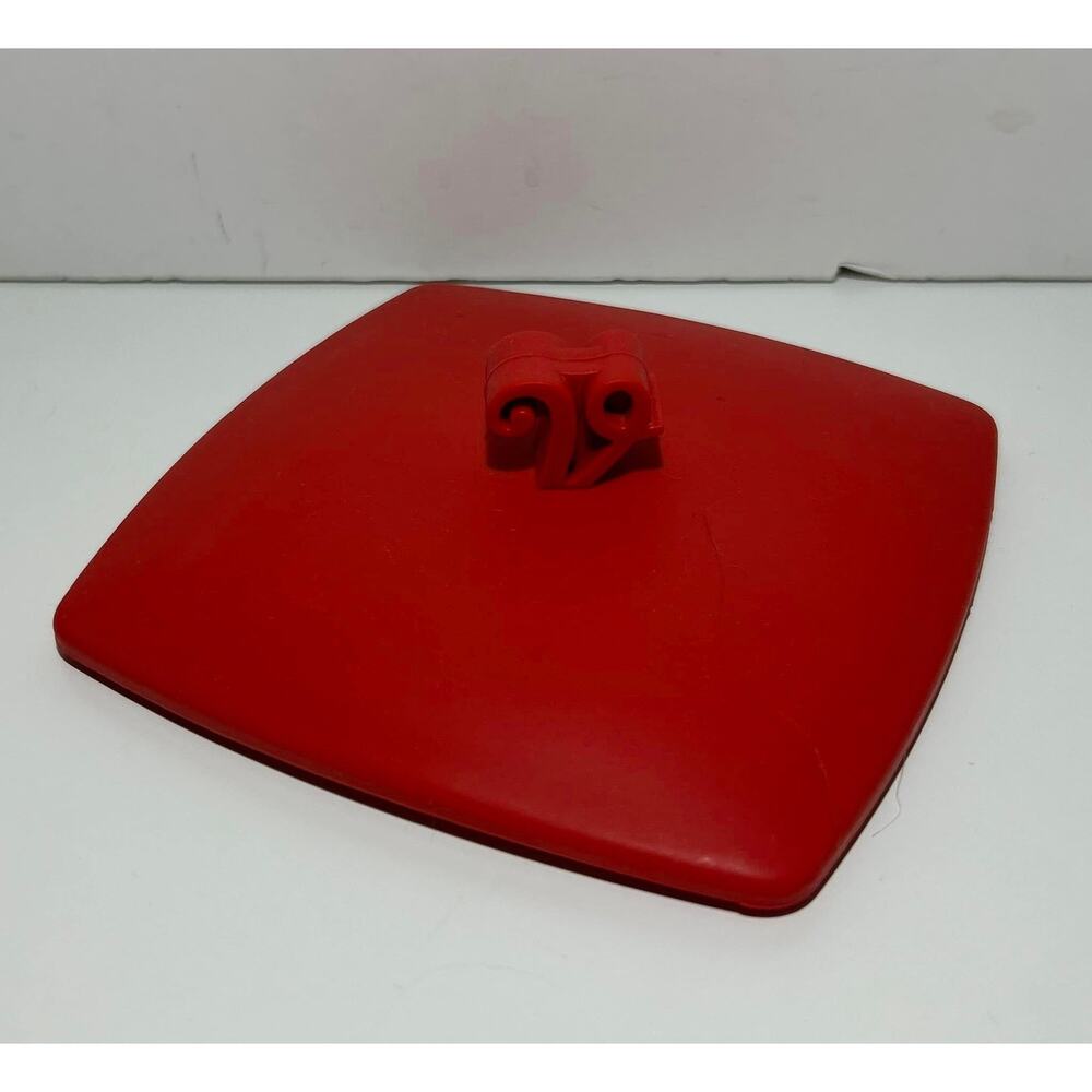 Scentsy Velata Fun Fondue Red Maraschino Curve Warmer Lid Square